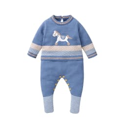 Baby Rompers Blue Long Sleeve Knit Newborn Boys Jumpsuits Playsuits Autumn Winter Infant Unisex Outfits One Pieces Kids Costumes