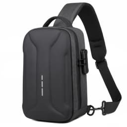 Business Crossbody Bag for Men Oxford Anti-theft Combination Lock Chest Packs Travel Storage Shoulder Bag With USB Charging Port