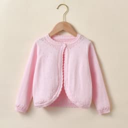Children's Clothing Sweater, a Buckle Baby Girl Cardigan Cotton Shawl Air-Conditioned Shirt Out to Take Sunscreen Cardigan