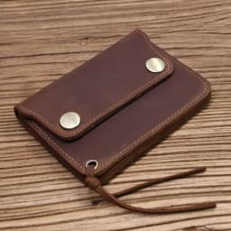 100% Genuine Leather Wallet For Men Male Brand Vintage Handmade Short Small Men's Purse Card Holder With Zipper Coin Pocket Bag