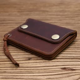 100% Genuine Leather Wallet For Men Male Brand Vintage Handmade Short Small Men's Purse Card Holder With Zipper Coin Pocket Bag