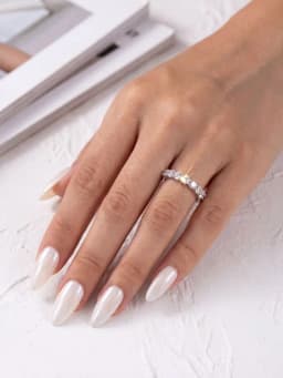DWJ Real Moissanite Ring 925 Sterling Silver Diamond Eternity Band Engagement Wedding Rings for Women Luxury Quality Jewelry
