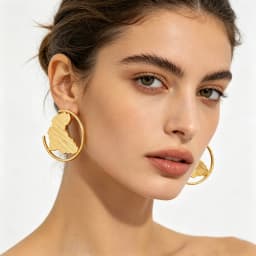 African Gold Jewelry Set 18K Gold Plated Necklace and Earrings Bangle Ring Set for Women Classic Design Clip Jewelry