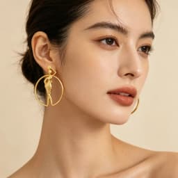 African Gold Jewelry Set 18K Gold Plated Necklace and Earrings Bangle Ring Set for Women Classic Design Clip Jewelry