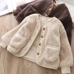 2026Korean Boys Fall Winter Clothes For Girls Velvet Loose Lamb Velvet Warm Children's Jacket Coat For Girls 0-5-year-old