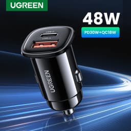 【NEW-IN】UGREEN USB Car Charger 30W Quick Charge 4.0 QC4.0 QC3.0 PD Type C Fast Car USB Charger For iPhone 17 Xiaomi Mobile Phone