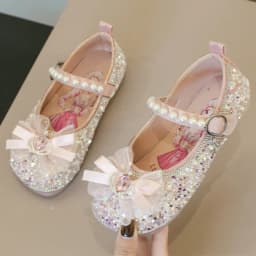 Zapatos NiñaGirl Shoes Trendy Child Leather Shoe Water Diamond Princess Shoe Bow Mary Jane Shoes Fashion Kid Shoes Lolita Shoe