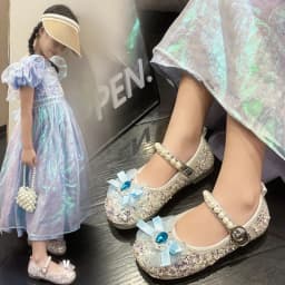 Zapatos NiñaGirl Shoes Trendy Child Leather Shoe Water Diamond Princess Shoe Bow Mary Jane Shoes Fashion Kid Shoes Lolita Shoe