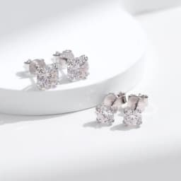 MODIAN D Color 1CT Moissanite Stud Earrings 925 Sterling Silver Brilliant Round Cut Lab Created Diamond Jewelry For Women