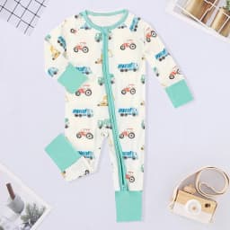 Winter Newborn Infant Baby Boys Romper Bear Print Long Sleeve Button Up Front Rompers Kids Onepiece Soft Fashion Baby Clothing
