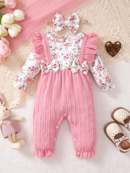 Winter Newborn Infant Baby Boys Romper Bear Print Long Sleeve Button Up Front Rompers Kids Onepiece Soft Fashion Baby Clothing