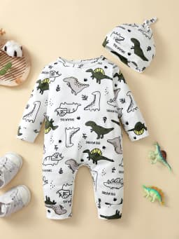 Winter Newborn Infant Baby Boys Romper Bear Print Long Sleeve Button Up Front Rompers Kids Onepiece Soft Fashion Baby Clothing