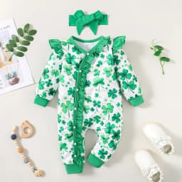 Winter Newborn Infant Baby Boys Romper Bear Print Long Sleeve Button Up Front Rompers Kids Onepiece Soft Fashion Baby Clothing