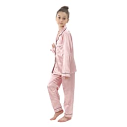 Boys Girls Satin Silk Pajamas Sets for Kids Toddler 2 to 3 4 5 6 7 8 9 10 11 12 13 14 Years Long/Short Sleeved Pink Red Pijamas