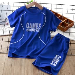 Children's Clothing Sets Letter Printed Short-sleeved Tops + Shorts 2Pcs Sets Kids Boys Clothes Baby Boy Outfit Set Basketball