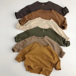 Autumn New Solid Color Children's Cotton T-shirt Long Sleeved Boys and Girls Top Fashion Children's Wear Baby T-shirt