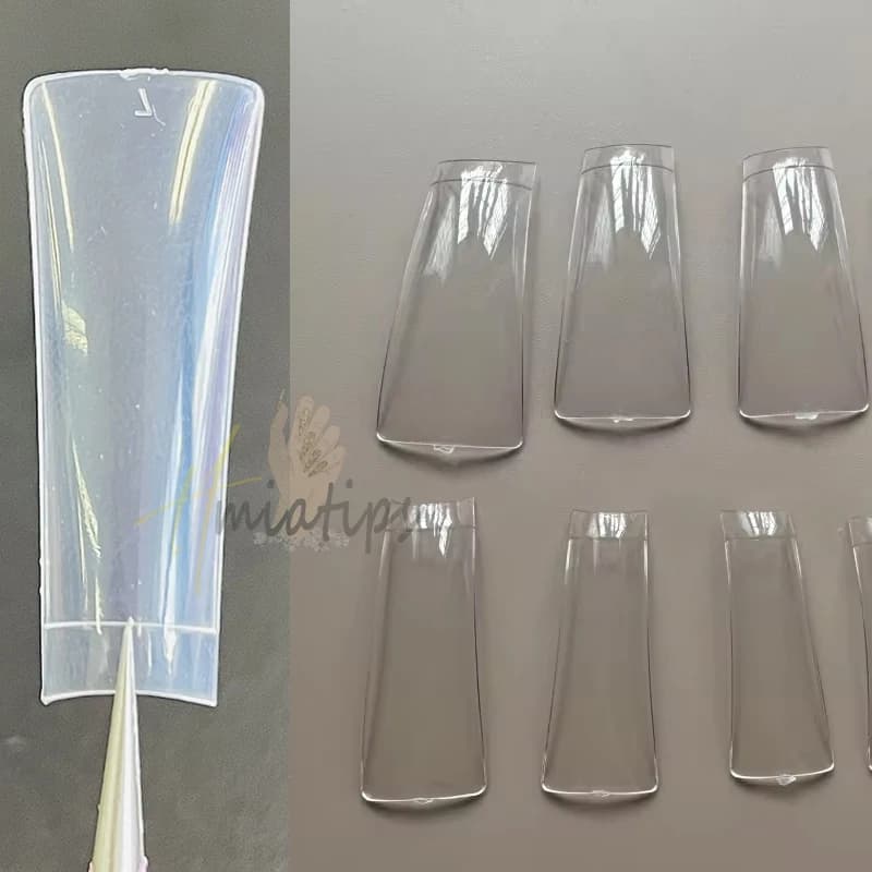 550 Pcs XL Duck Half Cover Tips Artificial Acrylic False Nail Tips Press on Manicure Tool Accessories