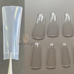 550 Pcs XL Duck Half Cover Tips Artificial Acrylic False Nail Tips Press on Manicure Tool Accessories