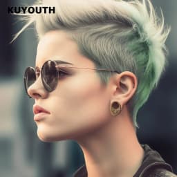 KUYOUTH Leaf Veins Ear Tunnels Gauges Hollow Expanders Saddle Stretchers Piercing Jewelry Earring Copper 2PCS