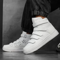 Spring Autumn Men High Top Shoes Fashion Red Men Sneakers Leather Casual Breathable Skateboard Sneakers Men Flat Vulcanized Shoe
