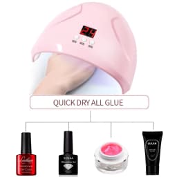 LULAA Portable Nail Lamp Professional Fast Curing Nail Dryer UV LED Nail Light for Acrylic Nails Gel Polish Travel Home