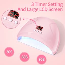 LULAA Portable Nail Lamp Professional Fast Curing Nail Dryer UV LED Nail Light for Acrylic Nails Gel Polish Travel Home