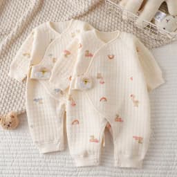 Ircomll Newborn Baby Clothing Autumn Winter Warm Cotton Baby Rompers Pajamas for Girls Boys Infant Home Wear Baby Clothes