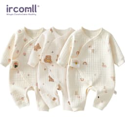 Ircomll Newborn Baby Clothing Autumn Winter Warm Cotton Baby Rompers Pajamas for Girls Boys Infant Home Wear Baby Clothes
