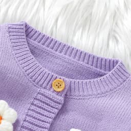 Sweet Floral Print  Baby Girls Long Sleeve Rompers Fresh Babies Jumpsuit Knitted Acrylic Newborn One-piece Bodysuit Pullovers