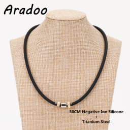ARADOO Silicone Carbon Fiber Power Wristband Balance Bracelets for Men Women 7-in-1 Magnetic Sports Bracelet