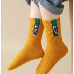 5 Pairs Children's Socks Spring Mid-calf Cotton Socks Kids Boys Sporty Socks Crew Sock