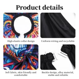 1pcs Hair Apron Skull Head Printed Barbershop Haircut Cape Antistatic Waterproof Hairdressing Cloth Gown Barber Accessories