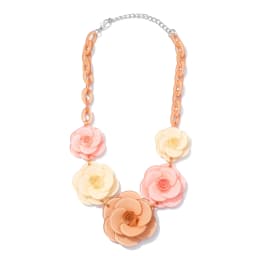 Blucome 2022 New Acrylic Flower Shape Necklace Female Exaggerated Clavicle Sweater Necklace Unique Women Girls Pendant Jewelry