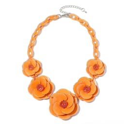 Blucome 2022 New Acrylic Flower Shape Necklace Female Exaggerated Clavicle Sweater Necklace Unique Women Girls Pendant Jewelry