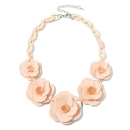 Blucome 2022 New Acrylic Flower Shape Necklace Female Exaggerated Clavicle Sweater Necklace Unique Women Girls Pendant Jewelry