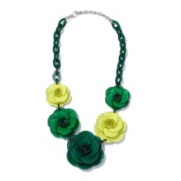 Blucome 2022 New Acrylic Flower Shape Necklace Female Exaggerated Clavicle Sweater Necklace Unique Women Girls Pendant Jewelry