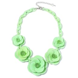 Blucome 2022 New Acrylic Flower Shape Necklace Female Exaggerated Clavicle Sweater Necklace Unique Women Girls Pendant Jewelry