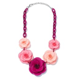 Blucome 2022 New Acrylic Flower Shape Necklace Female Exaggerated Clavicle Sweater Necklace Unique Women Girls Pendant Jewelry