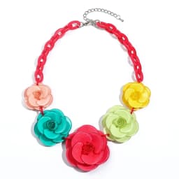 Blucome 2022 New Acrylic Flower Shape Necklace Female Exaggerated Clavicle Sweater Necklace Unique Women Girls Pendant Jewelry