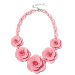Blucome 2022 New Acrylic Flower Shape Necklace Female Exaggerated Clavicle Sweater Necklace Unique Women Girls Pendant Jewelry