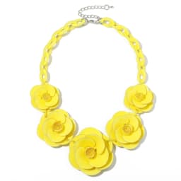 Blucome 2022 New Acrylic Flower Shape Necklace Female Exaggerated Clavicle Sweater Necklace Unique Women Girls Pendant Jewelry