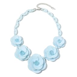 Blucome 2022 New Acrylic Flower Shape Necklace Female Exaggerated Clavicle Sweater Necklace Unique Women Girls Pendant Jewelry