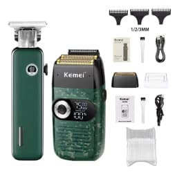 Kemei KM-5098 KM-2027 Professional Hair Clipper And Beard Trimmer New Design USB Rechargeable Shaver For Men Electric Clippers