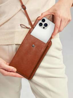 MIYIN Multi Functional Retro Style PU Leather Crossbody Bag Fashionable Solid Color Mobile Phone Bag Womens Casual Shoulder Bag