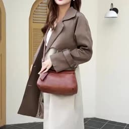 New Women's Shoulder Purse Bag Fashion Atmosphere Crossbody Messenger Bag Women's Large-capacity Mother Handbag Soft Leather Bag