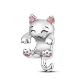 New 925 Sterling Silver Cute Animal Pet Cat Dog Rabbit Original Beads Charms for Pan DIY Bracelet Women Fine Jewellery Gift