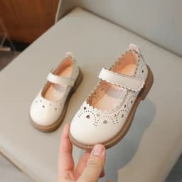 Girls' Small Fashionable Pu Leather Shoes Spring Summer New Baby Girl Soft Soled Princess School Student Loafer