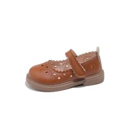 Girls' Small Fashionable Pu Leather Shoes Spring Summer New Baby Girl Soft Soled Princess School Student Loafer