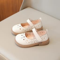 Girls' Small Fashionable Pu Leather Shoes Spring Summer New Baby Girl Soft Soled Princess School Student Loafer