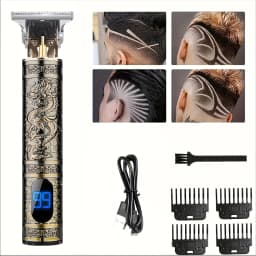 Electric Hair Clipper With LCD Display Oil Head Hair Cutting Machine Hair Beard Trimmer Rechargeable USB Shaver For Men Father